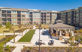Outdoor courtyard with fire pit